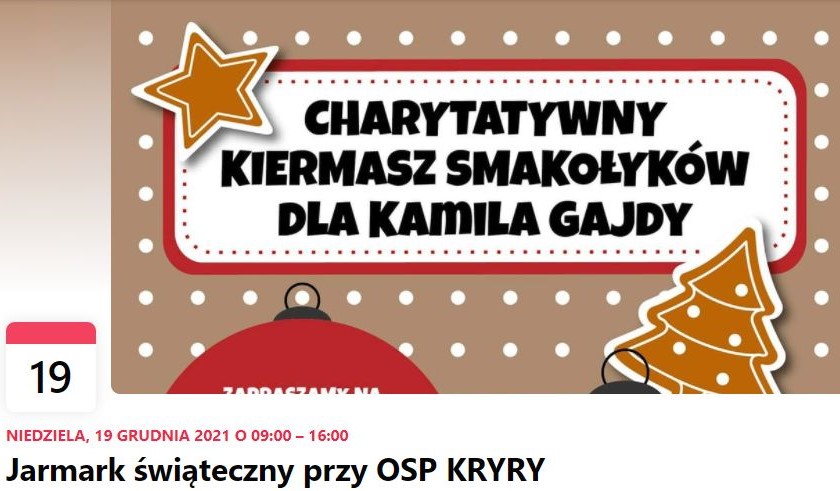 Charytatywny Kiermasz Smakołyków dla Kamila Gajdy