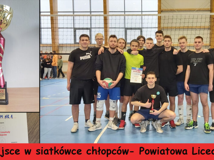 I miejsce w siatkówce chłopców - Powiatowa Licealiada