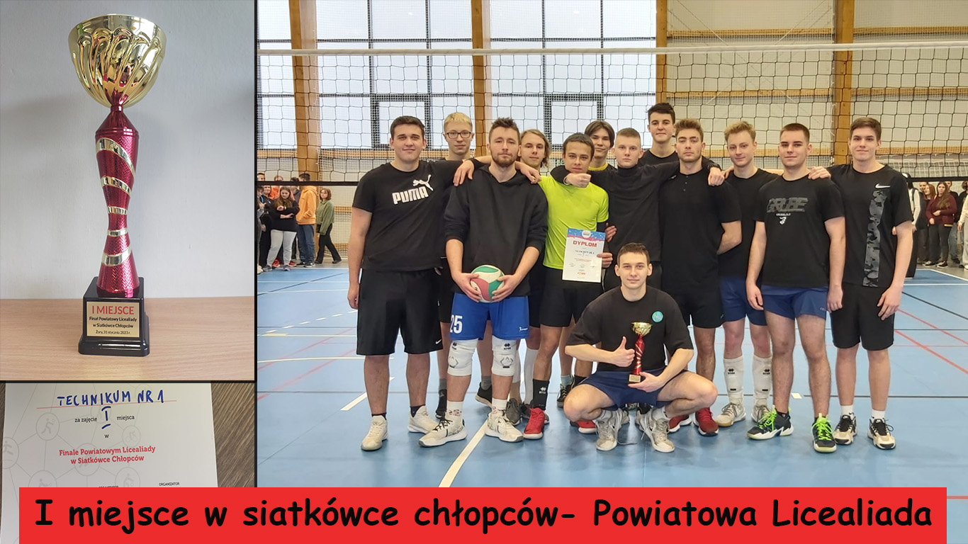 I miejsce w siatkówce chłopców - Powiatowa Licealiada
