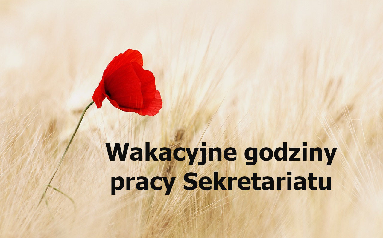 Wakacyjne godziny pracy Sekretariatu