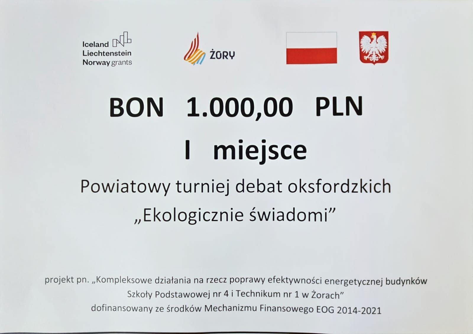 bon 1000 zł