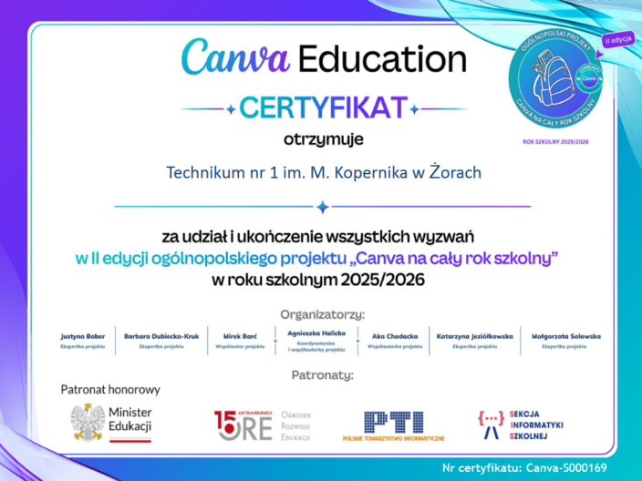Canva przez cały rok szkolny 2025/2026